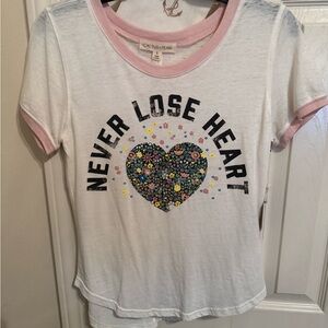 White and Pink Graphic Tee